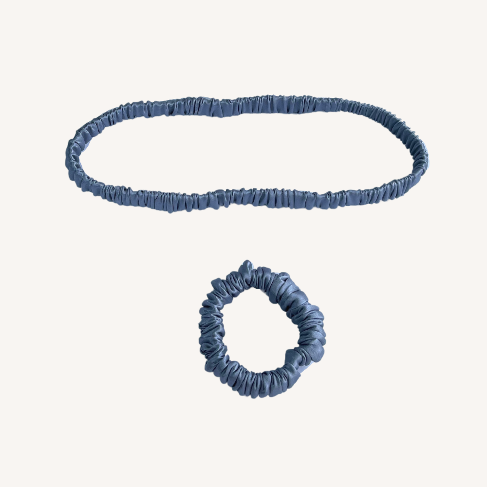 Silk ribbon and scrunchie set – Perlasilk